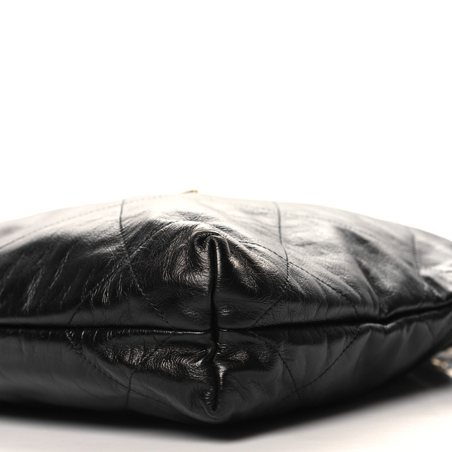 Shiny Calfskin Quilted Small Chanel 22 Black