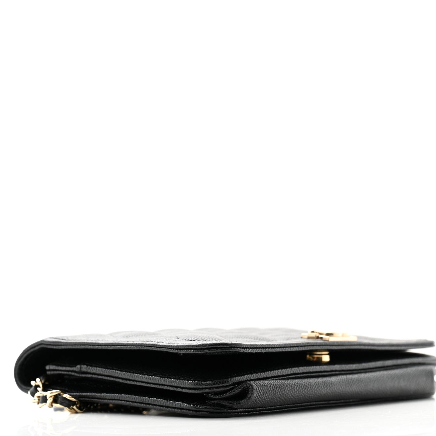 Caviar Quilted Boy Wallet On Chain WOC Black