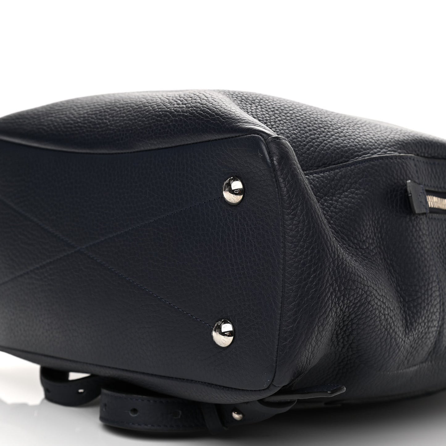 Taurillon Armand Initials Backpack Navy