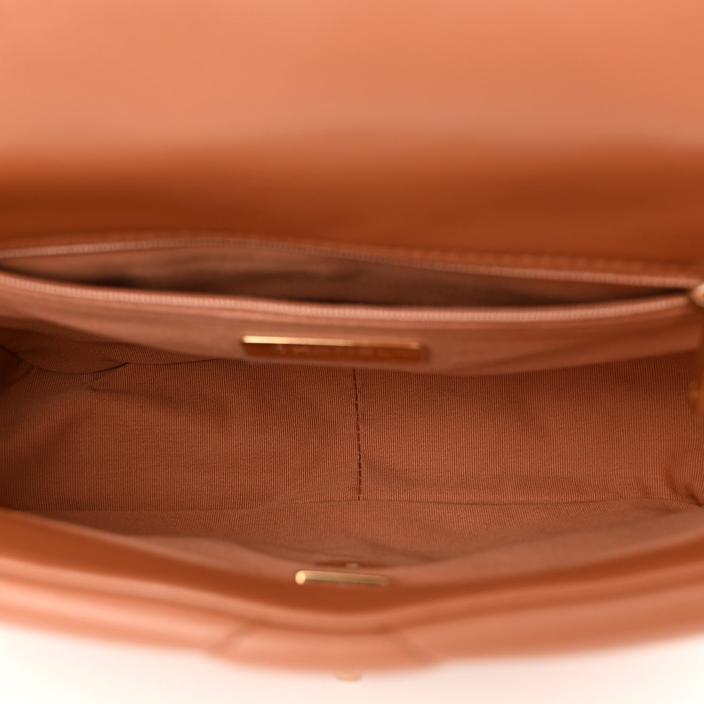 Lambskin Quilted Medium Chanel 19 Flap Brown