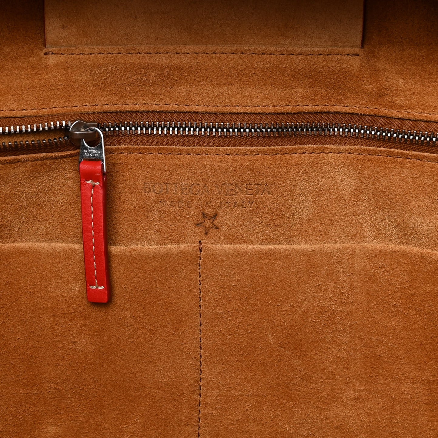 French Calfskin Maxi Intrecciato Medium Arco Red