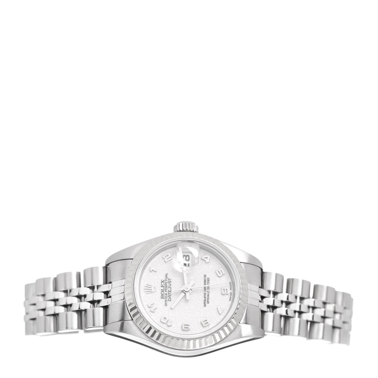Stainless Steel 18K White Gold 26mm Oyster Perpetual Datejust Watch Silver 79174