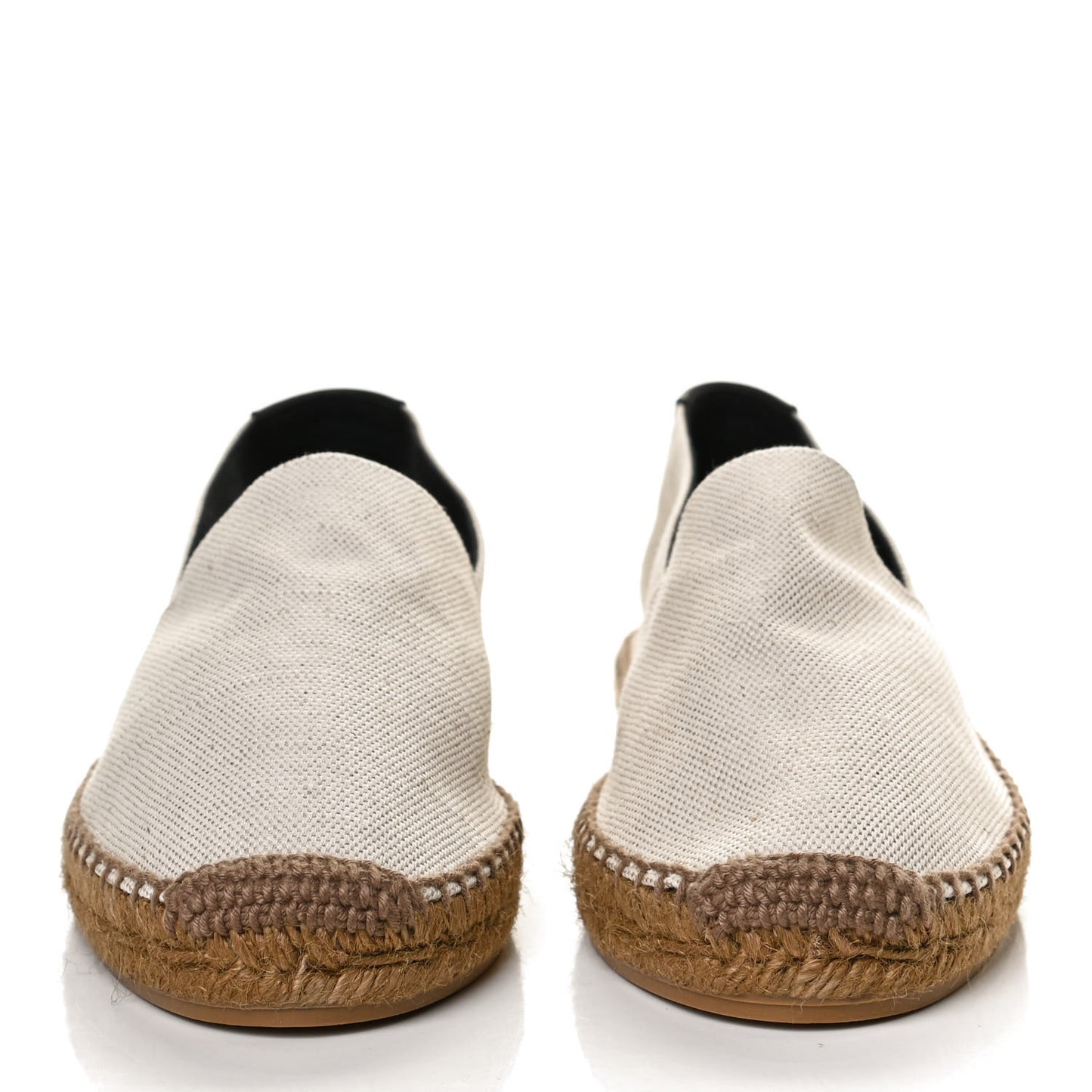 Canvas Nappa Elba Light Logo Embroidered Espadrilles 41 Panna