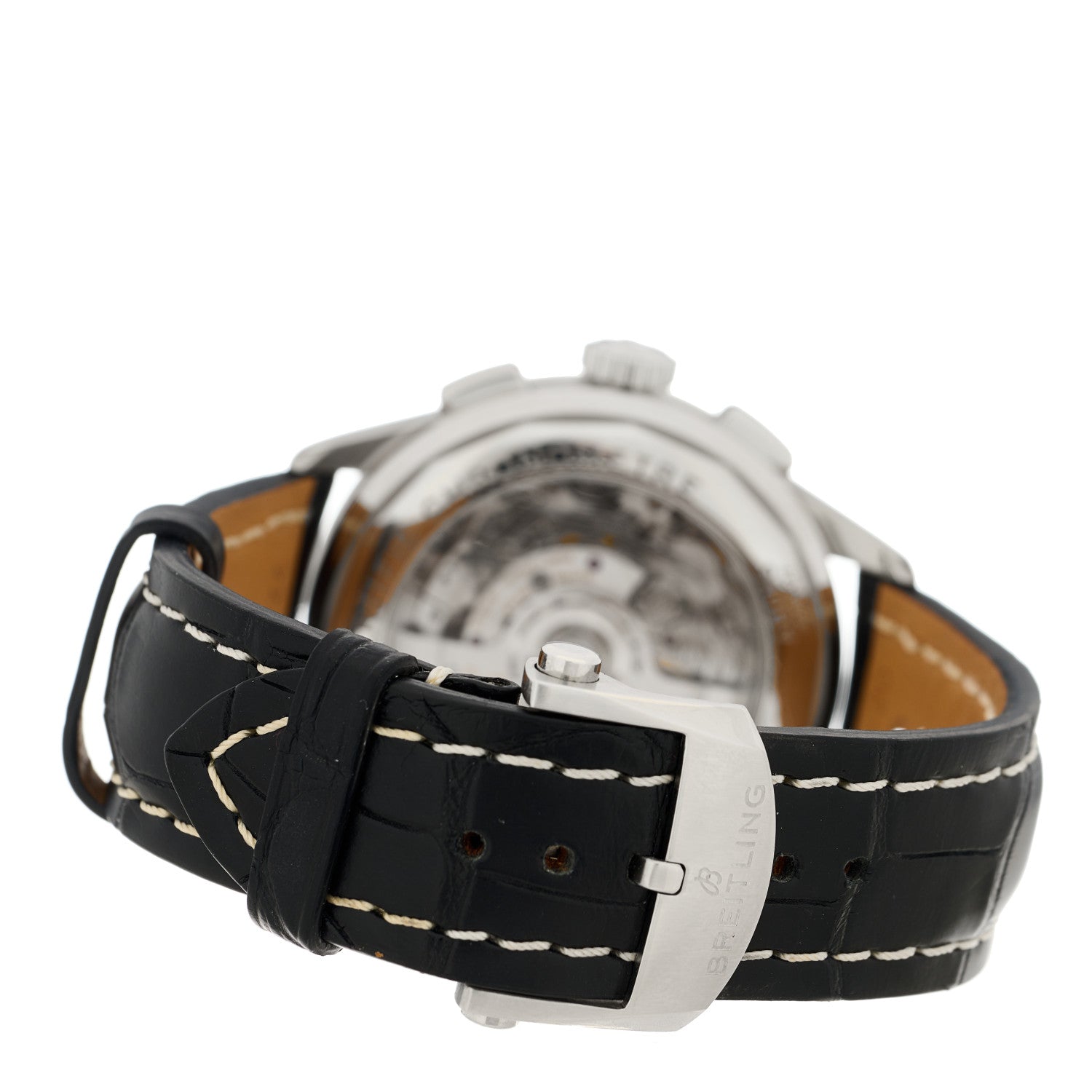 Breitling Stainless Steel Alligator 42mm Premier B01 Chronograph Automatic Watch White AB0118221G1P1 3 of 5