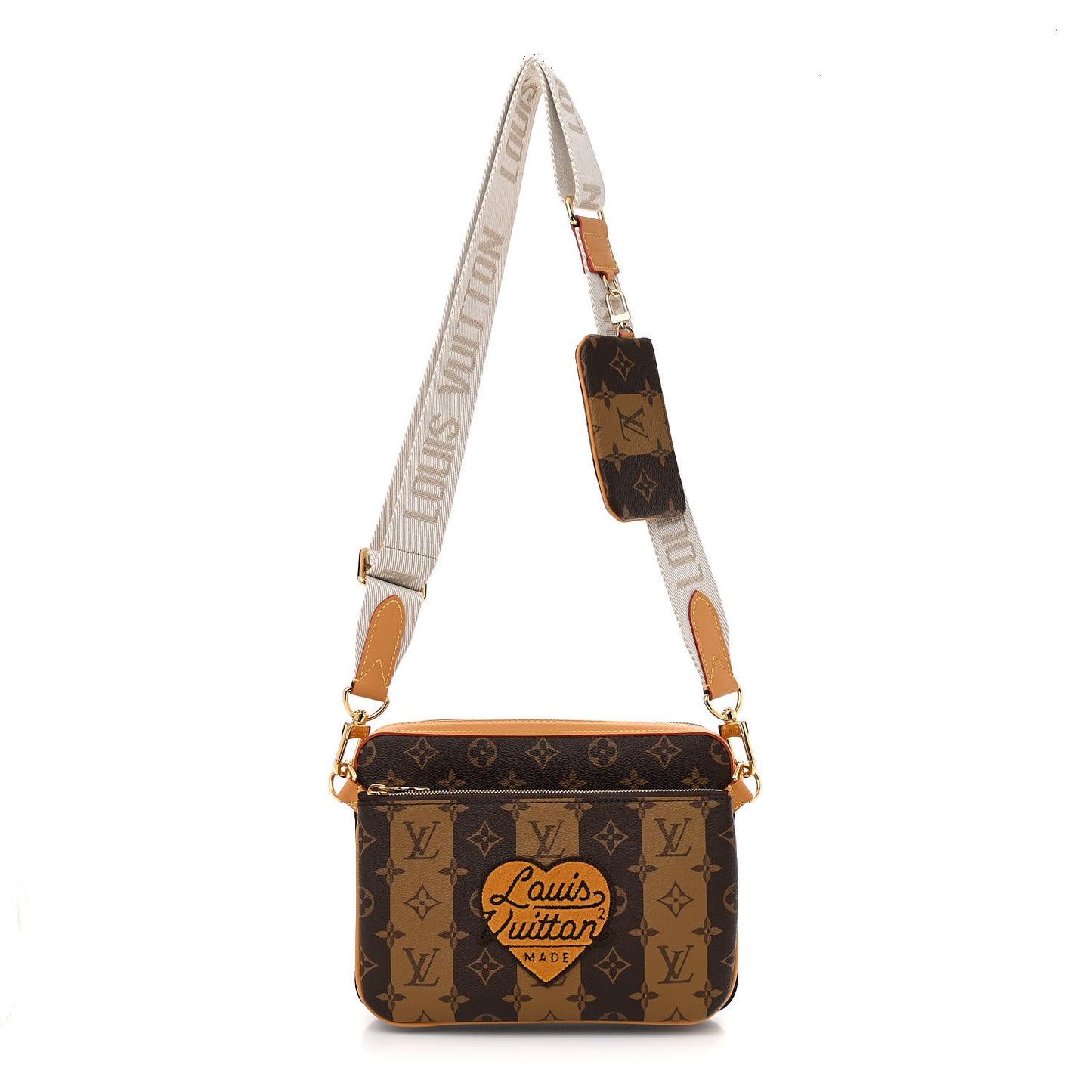 X NIGO Reverse Monogram Stripes Trio Messenger