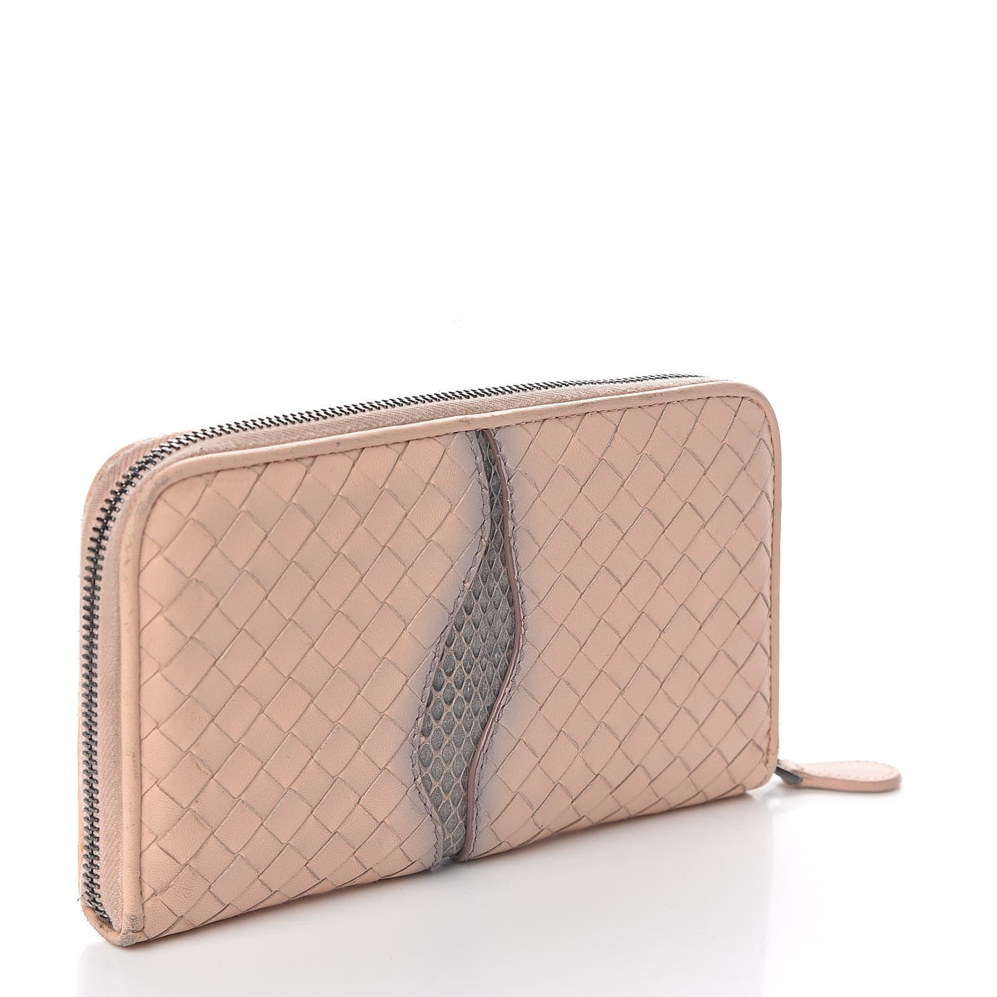 Nappa Intrecciato Ayers Zip Around Wallet Flamingo