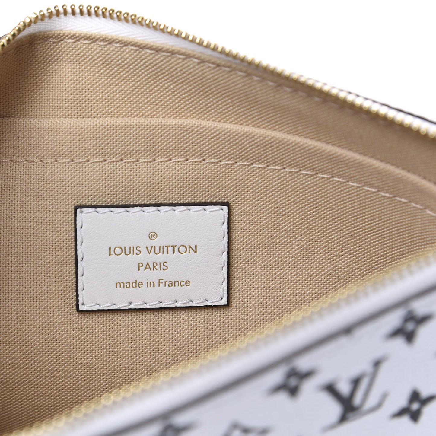 Monogram Giant Neverfull MM GM Pochette White