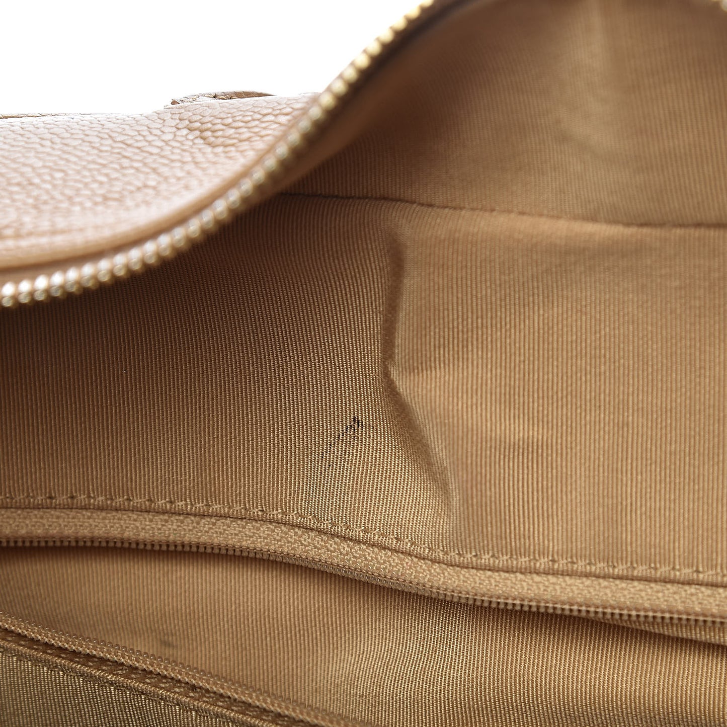 Caviar Quilted Large Bowler Bag Beige