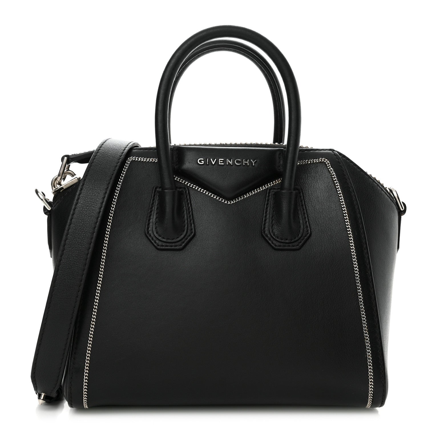 Givenchy Calfskin Chain Detail Mini Antigona Black 1 of 12