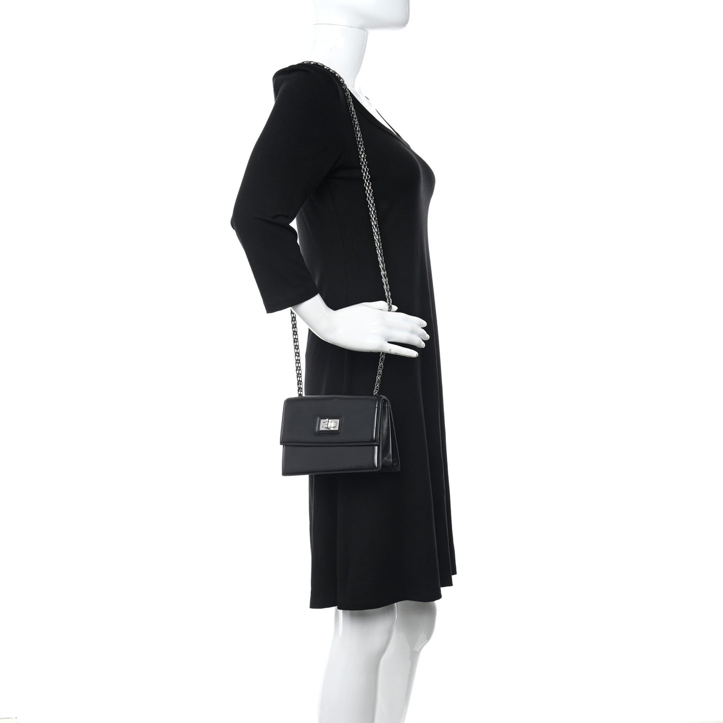 Lambskin Mademoiselle Flap Black