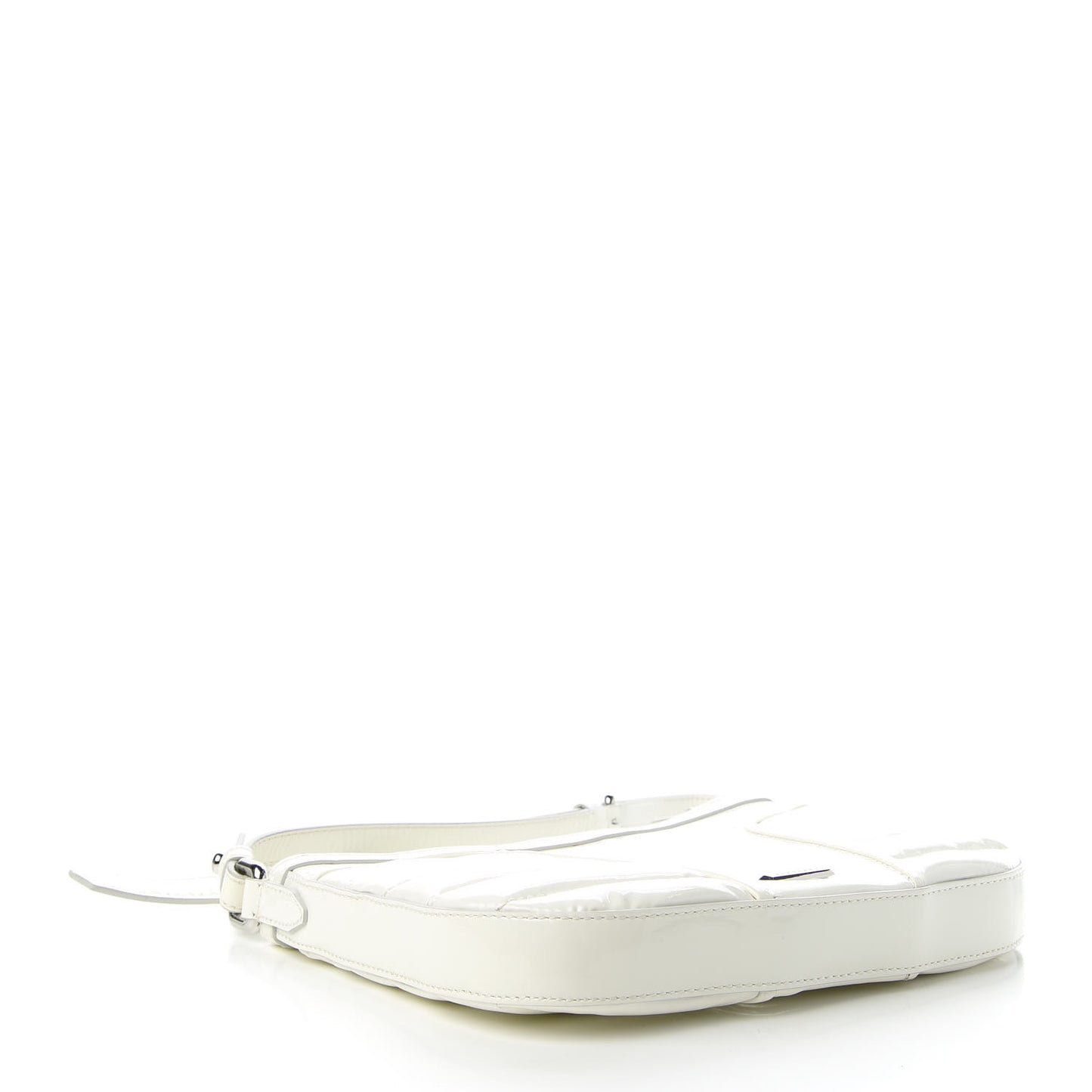 Patent Calfskin Crossbody Bag White
