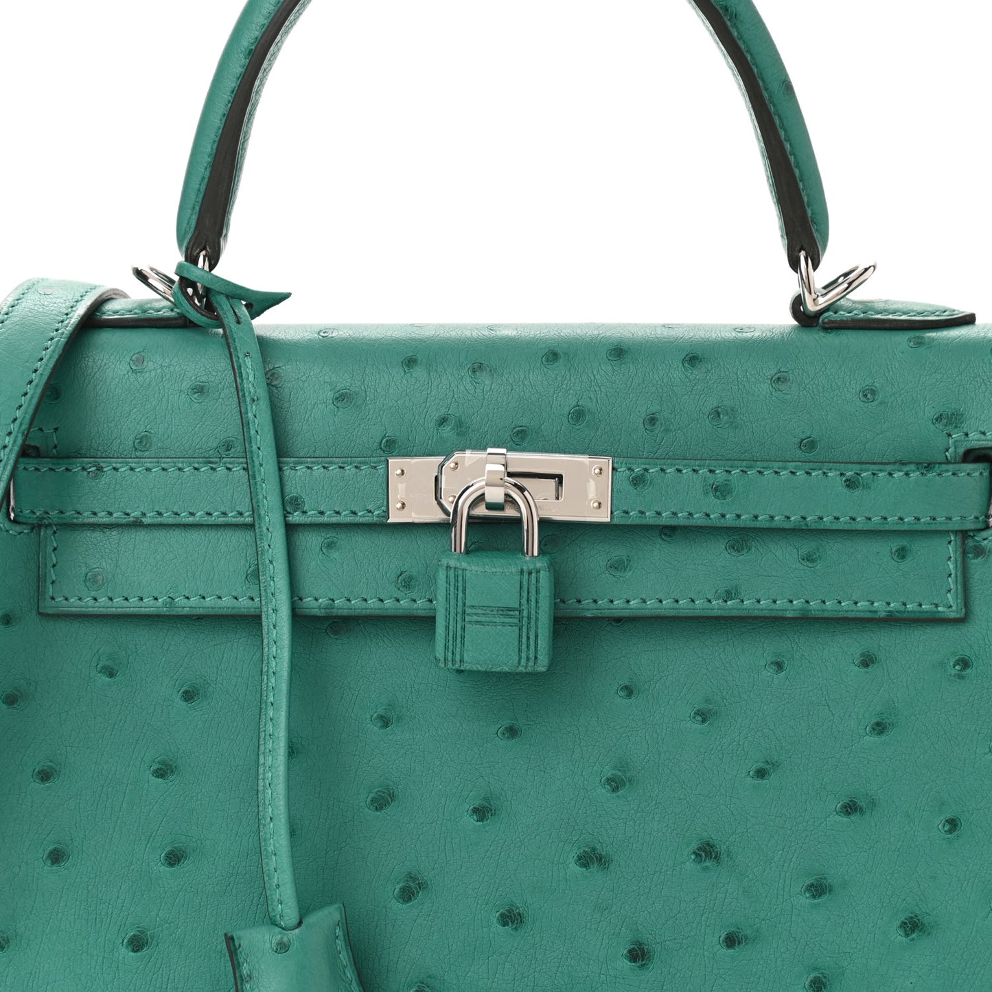 Ostrich Kelly Sellier 25 Vert Verone