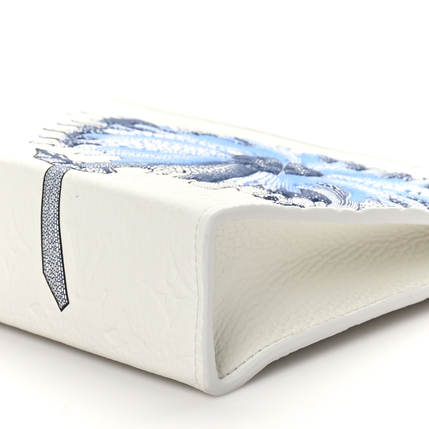 LV X YK Taurillon Monogram Psychedelic Flower Pochette Voyage MM White
