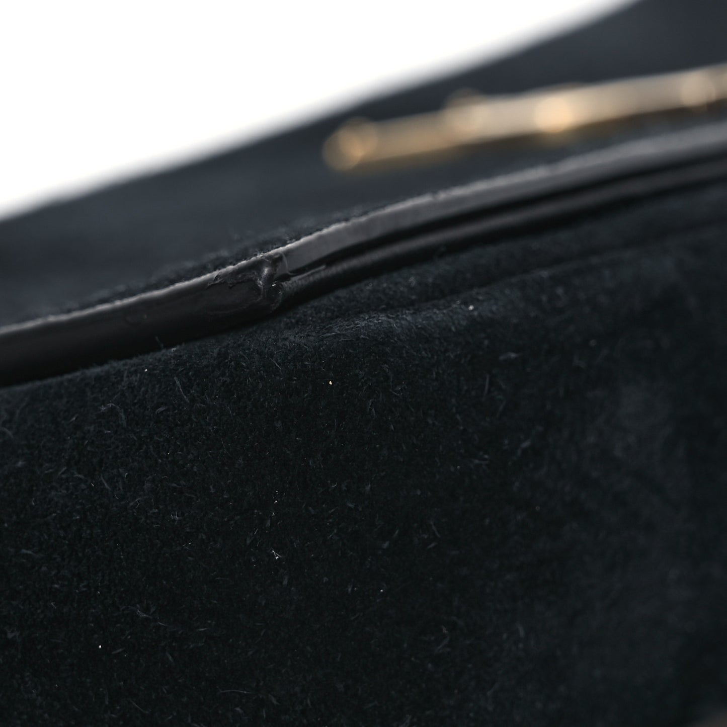 Suede Monogram Tassel Kate 99 Baguette Bag Black