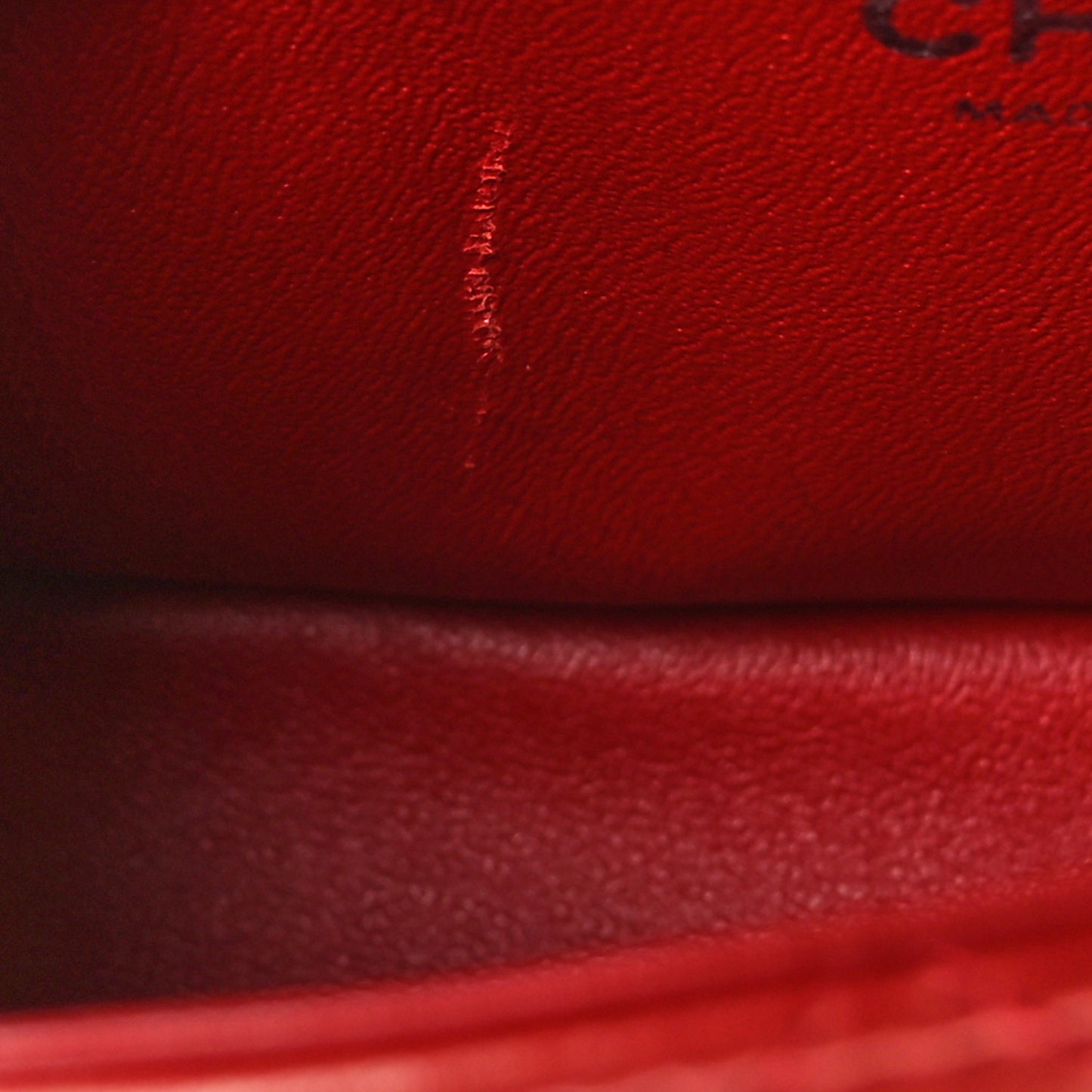 Lambskin Quilted Mini Square Flap Red