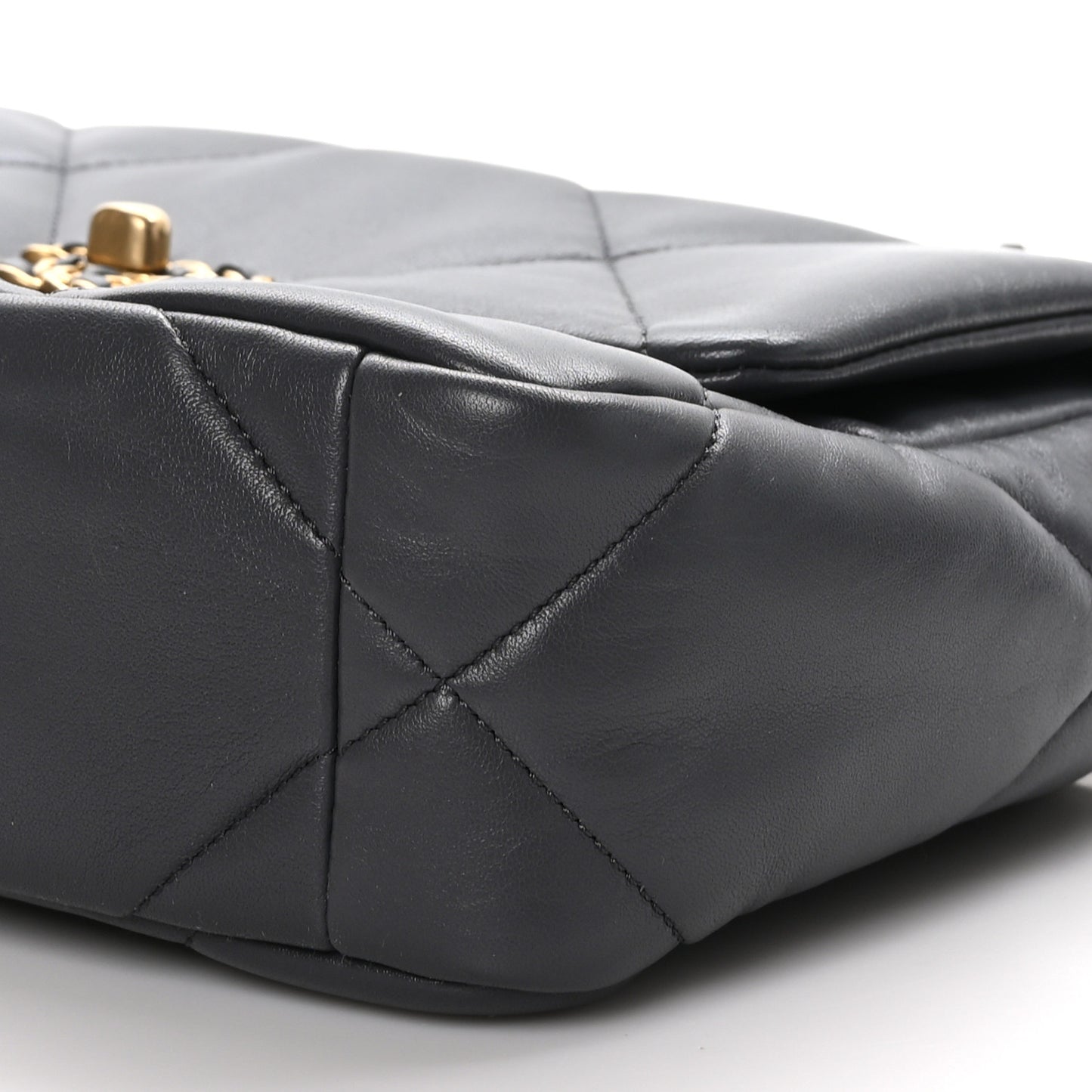 Lambskin Quilted Medium Chanel 19 Flap Dark Grey