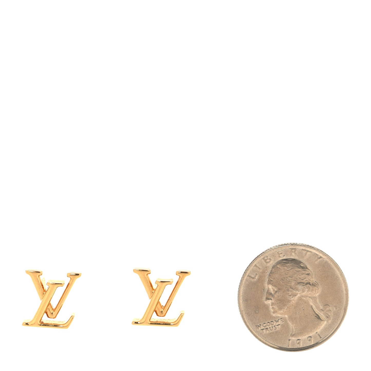 Metal LV Iconic Earrings Gold