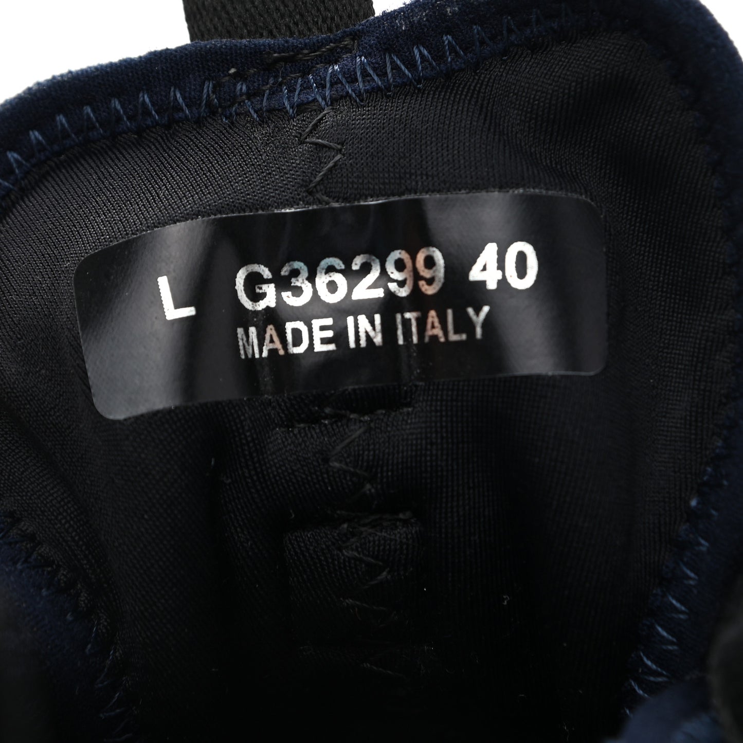 Suede Calfskin Velvet Grosgrain CC Sneakers 40 Navy Blue Black