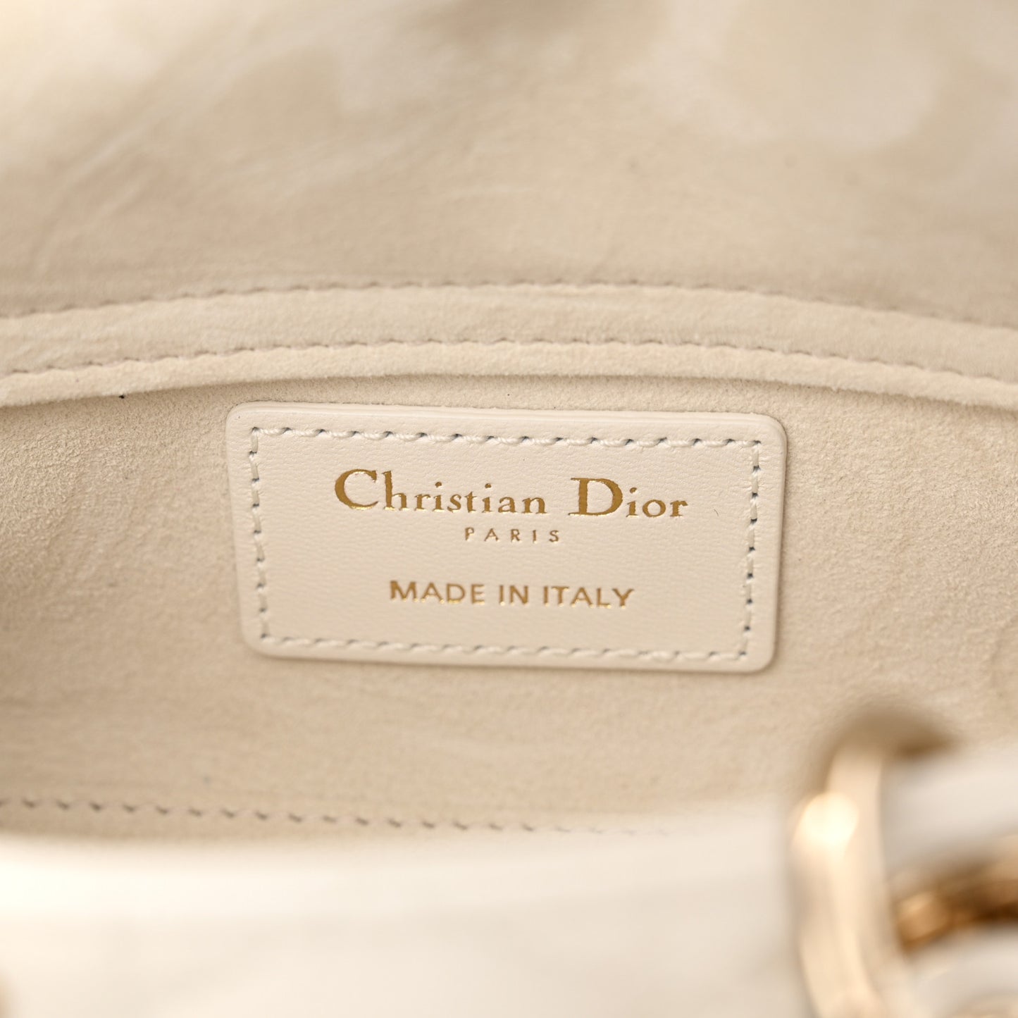 Lambskin Cannage Micro Lady D-Joy Latte