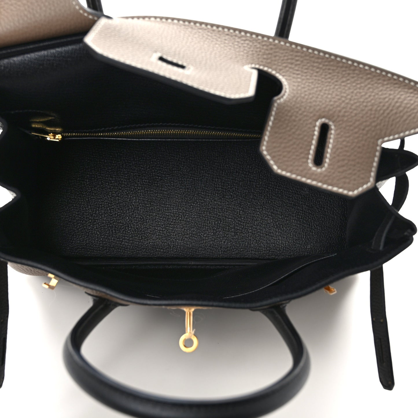 Togo Horseshoe Birkin 30 Black Etoupe