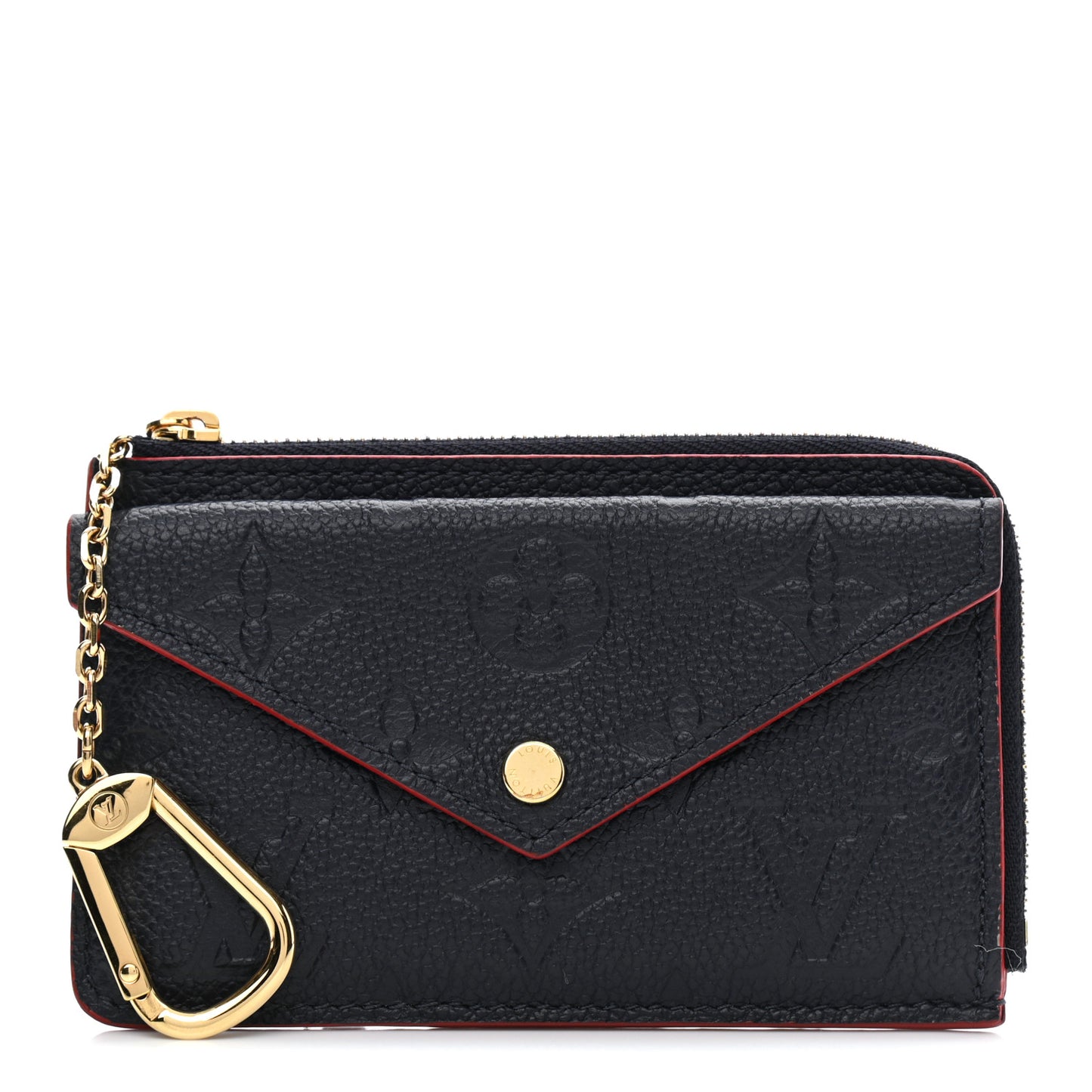 Empreinte Recto Verso Card Holder Marine Rouge