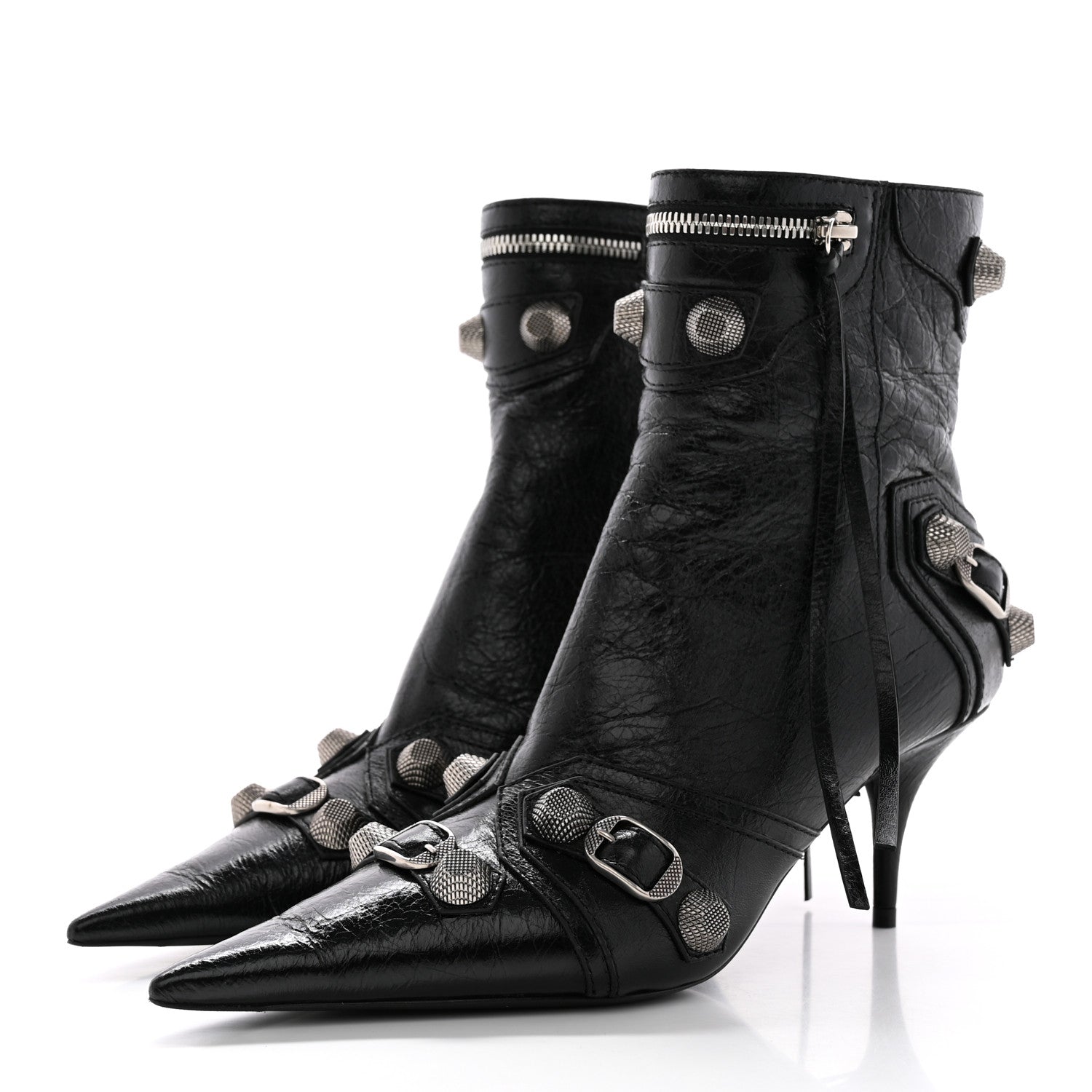 Balenciaga Agneau Arena Cagole 70mm Ankle Boots 38.5 Black 3 of 10