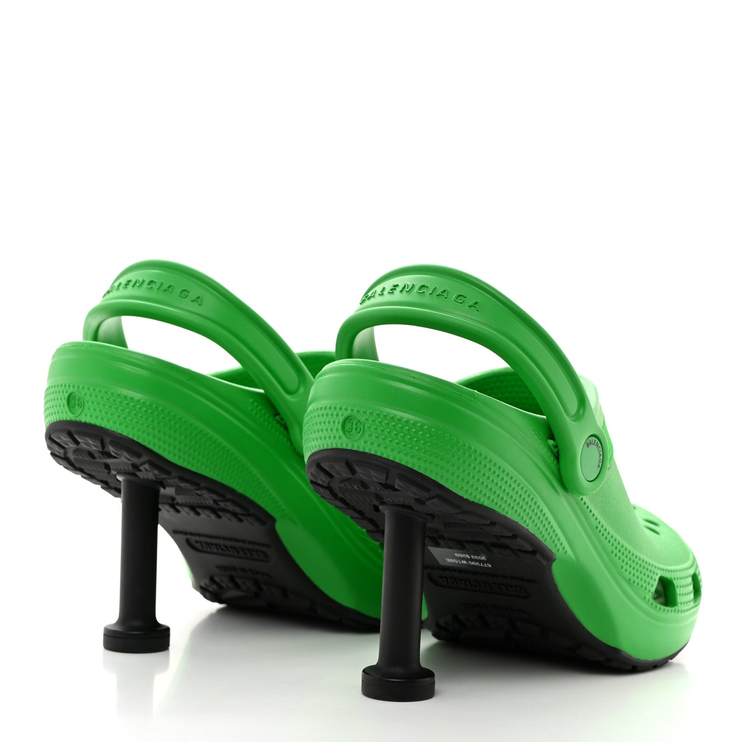 X CROCS Rubber Womens Madame 80 Sandals 36 Gras Green