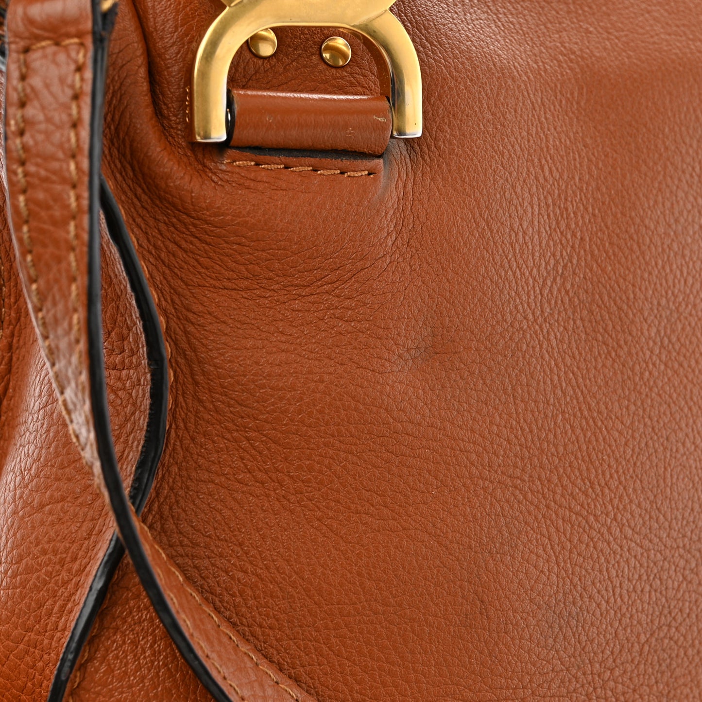 Calfskin Small Marcie Satchel Tan