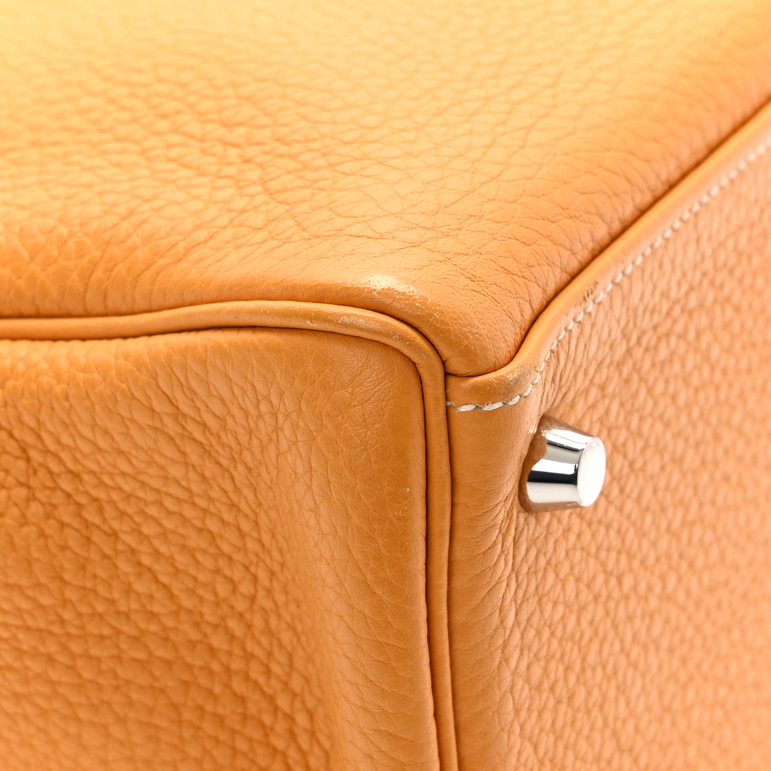 Hermes Taurillon Clemence Kelly Retourne 35 Moutarde Etain 15 of 21