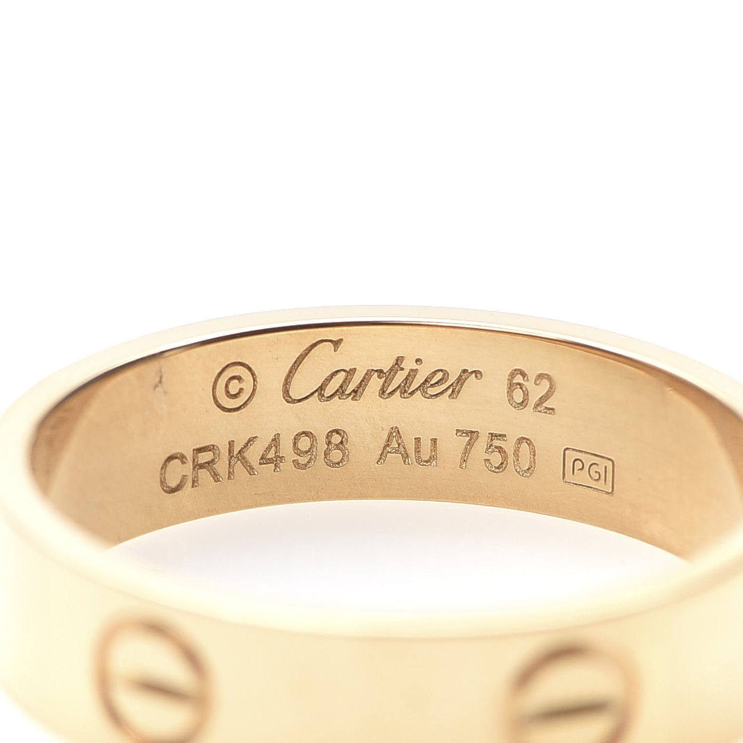 18K Yellow Gold 5.5mm LOVE Ring 62 10