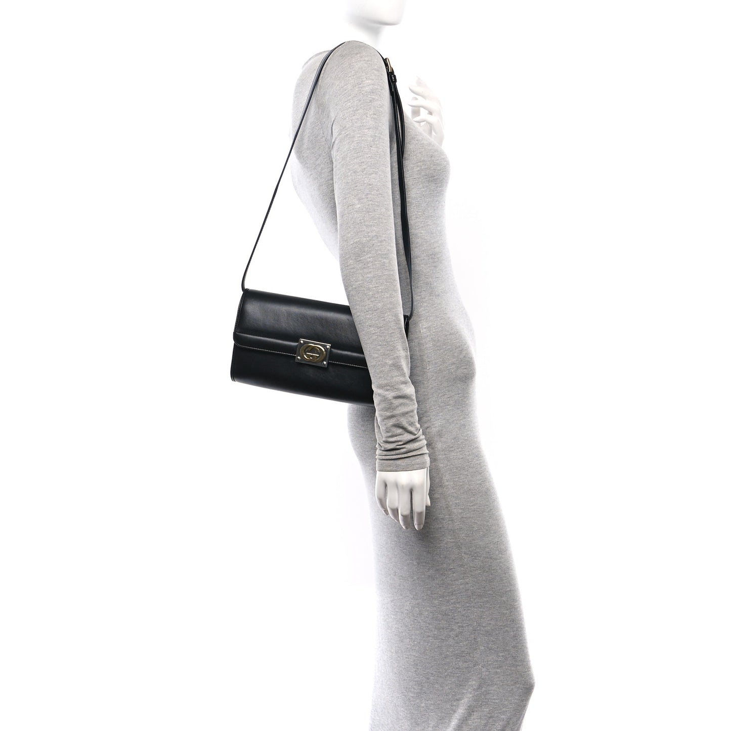 Lambskin Linea Matisse Shoulder Bag Black
