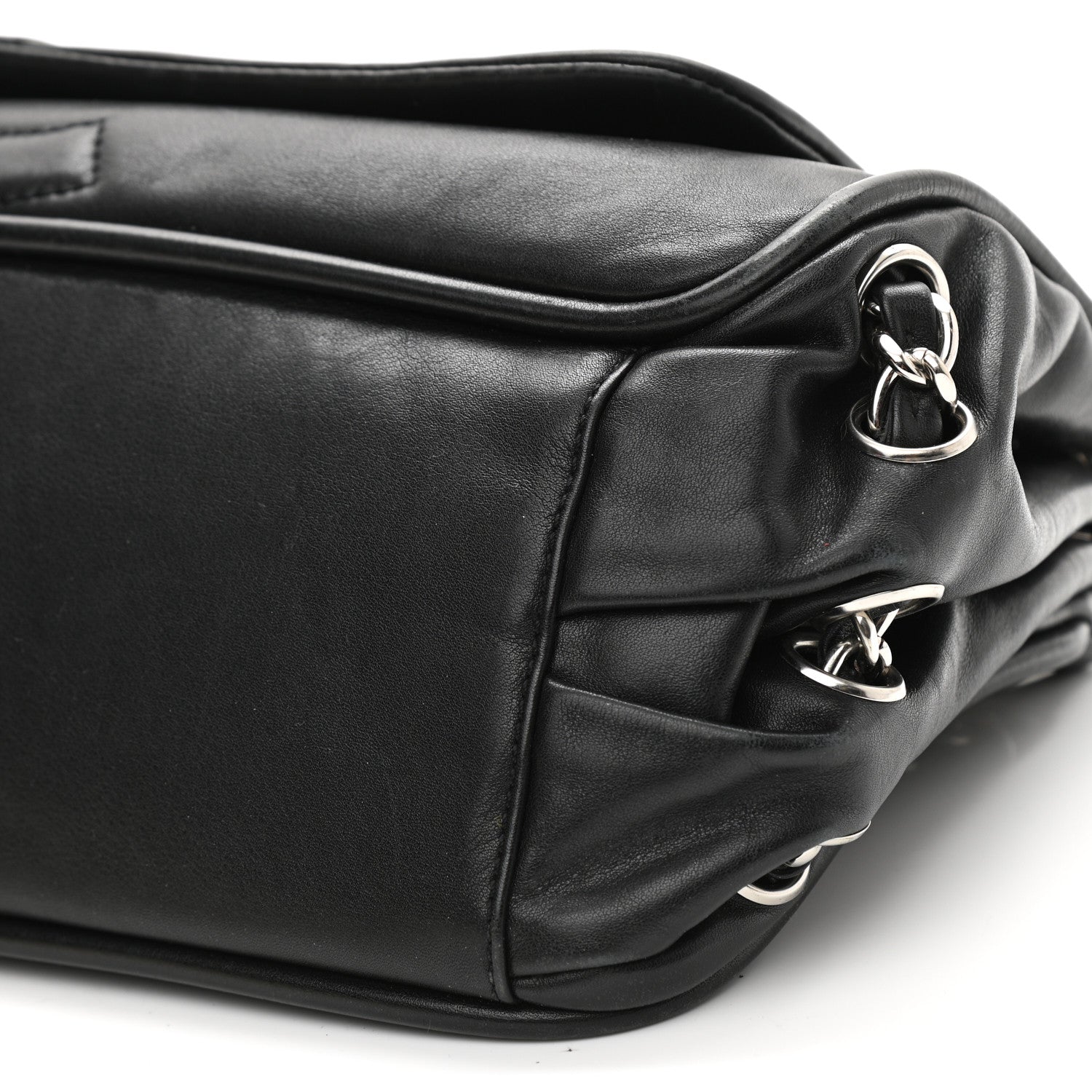 Chanel Calfskin Diagonal Ligne Flap Black 9 of 16