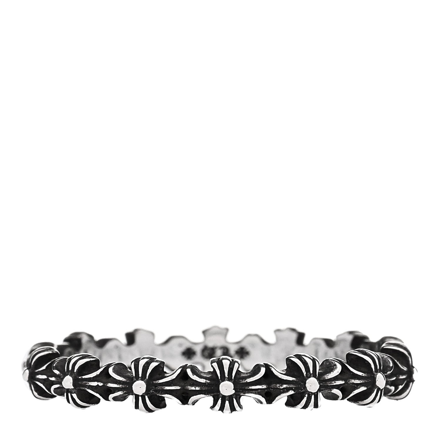Chrome Hearts Sterling Silver Tiny E Plus Band Ring 63 10.25 