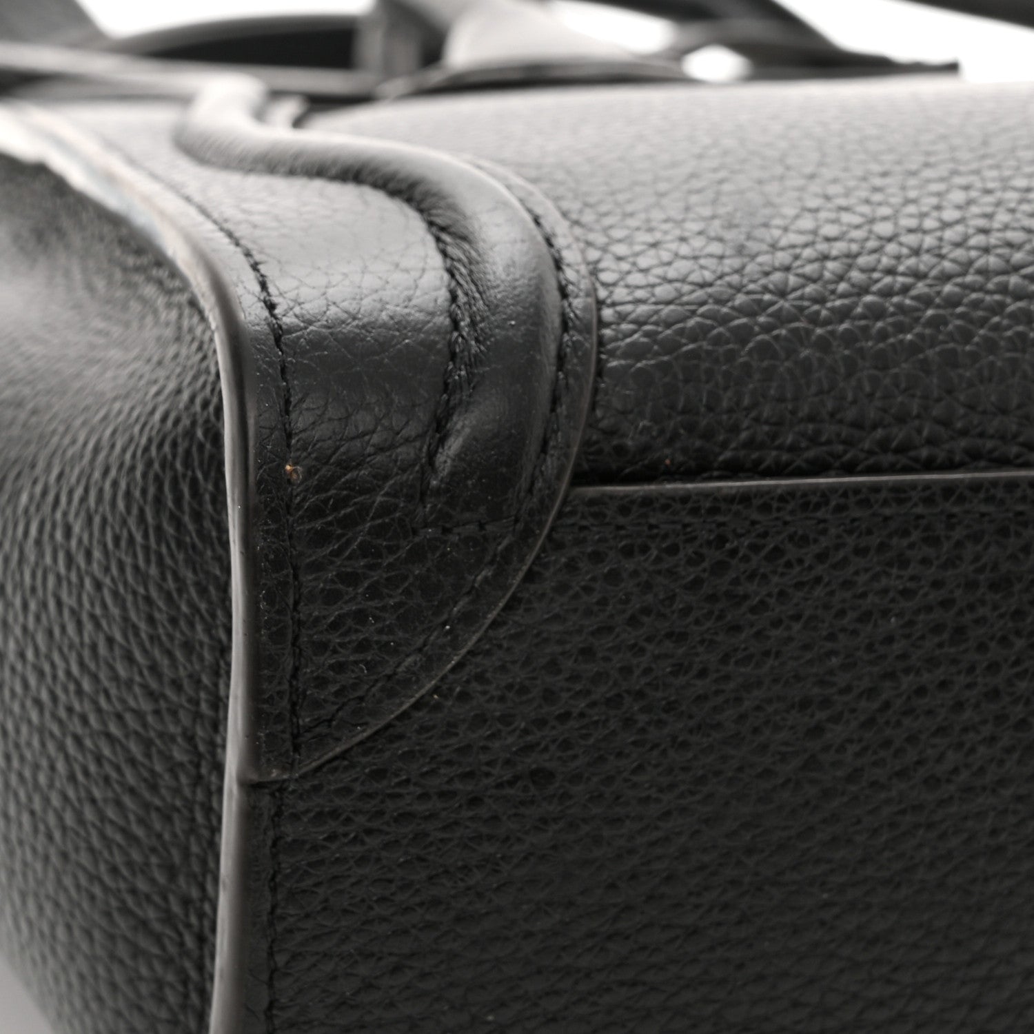 Celine Drummed Calfskin Nano Luggage Black 12 of 15