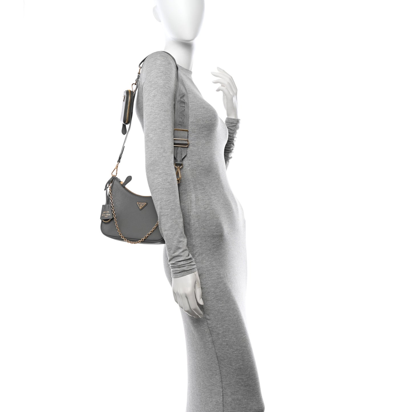 Saffiano Lux Re-Edition 2005 Shoulder Bag Slate