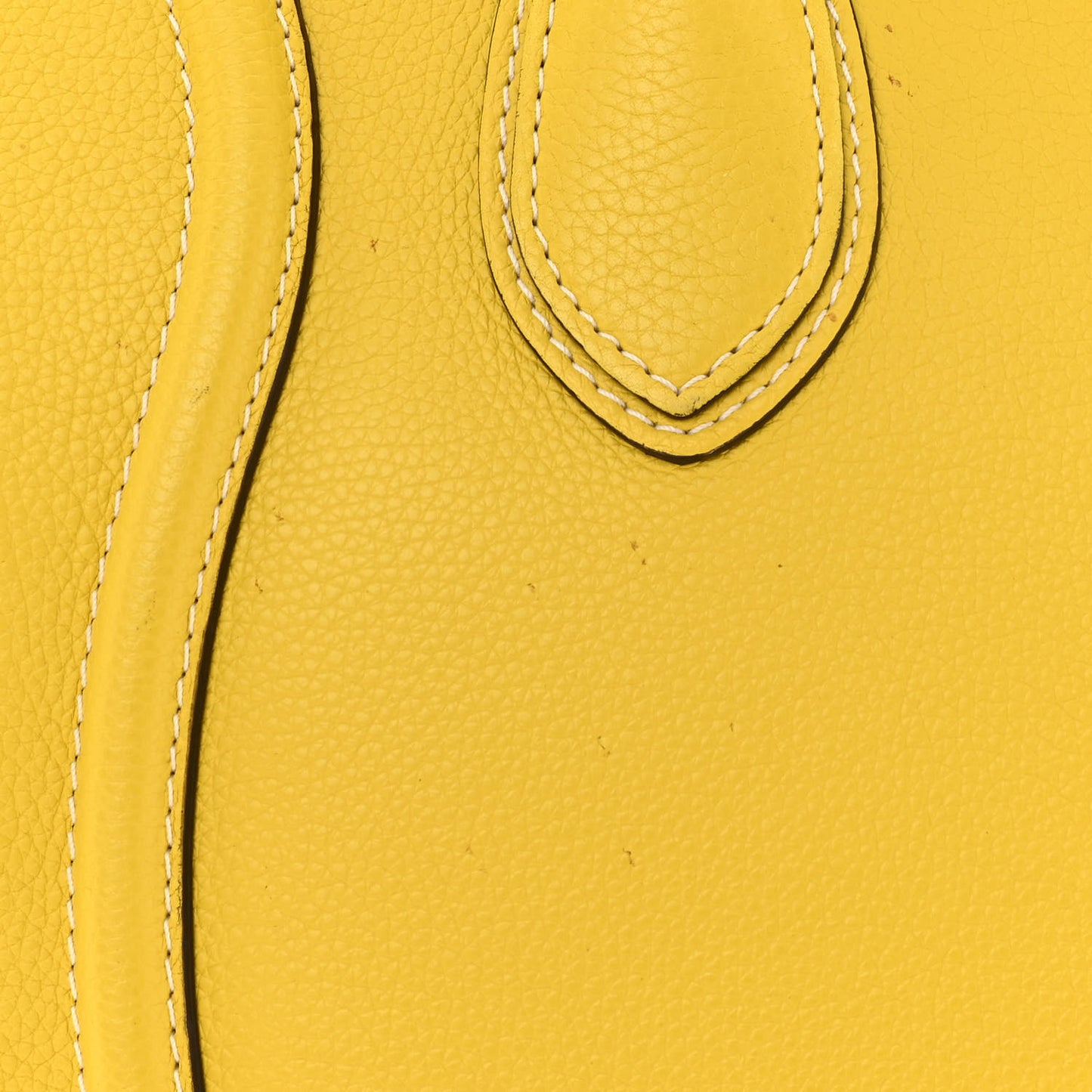 Drummed Calfskin Mini Luggage Citron