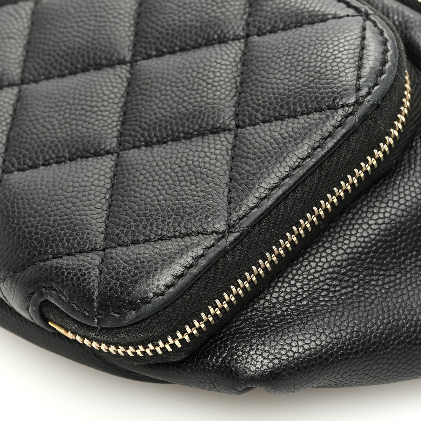 Caviar Quilted Business Affinity Waist Belt Bag Black