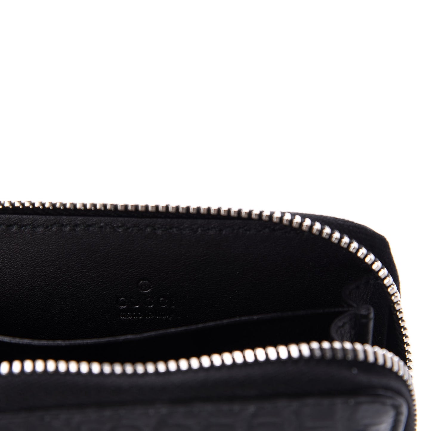 Crocodile Zip Around Card Case Black