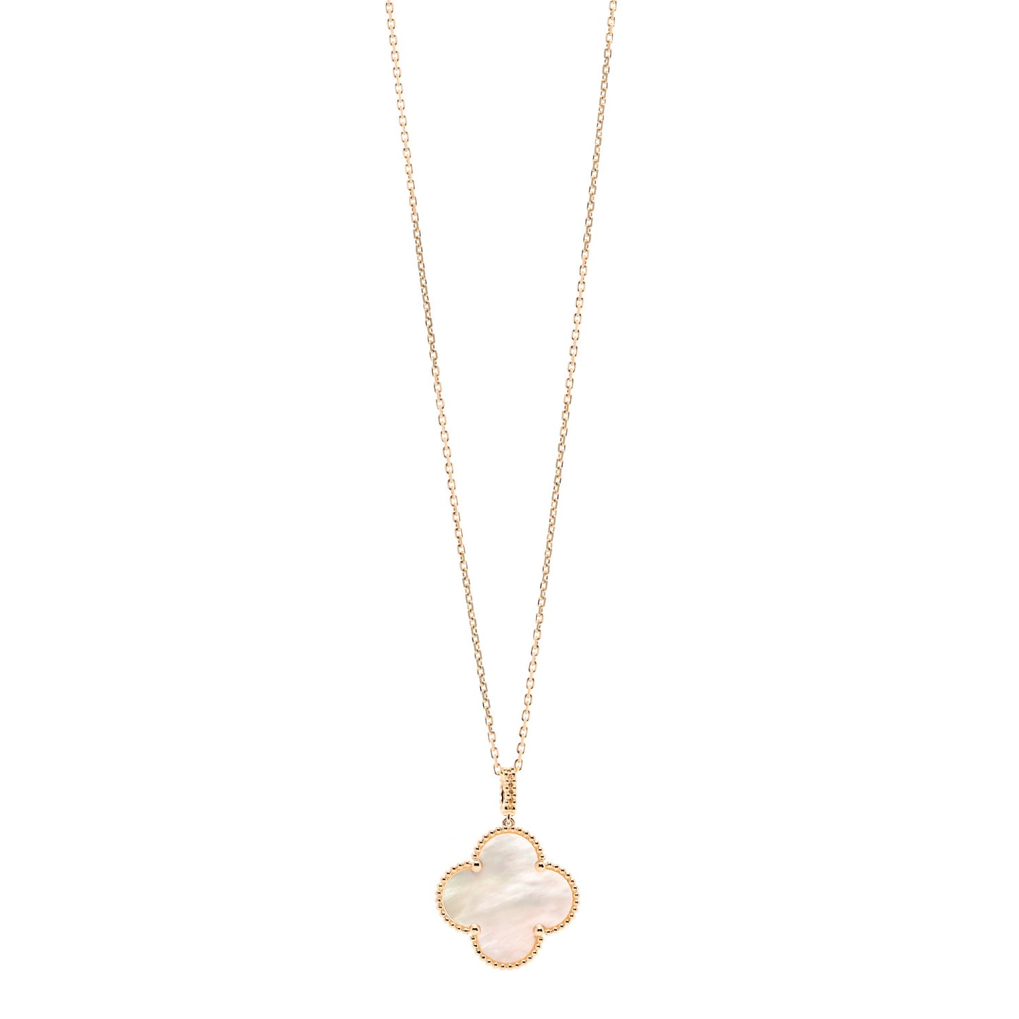 18K Yellow Gold Mother of Pearl Magic Alhambra Long Necklace