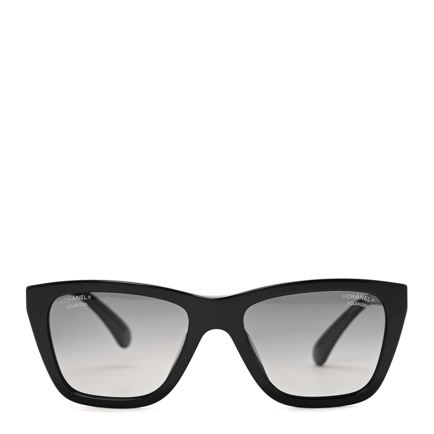 Acetate Metal Polarized Rectangle Sunglasses 5442 Black