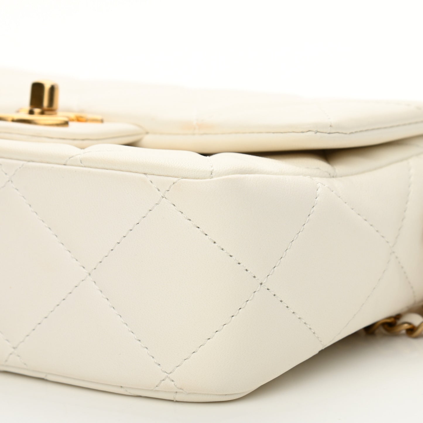 Lambskin Quilted Mini My Perfect Flap White
