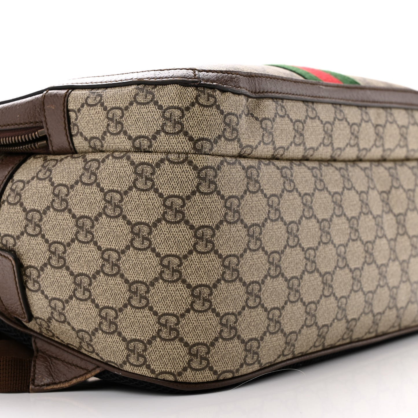 GG Supreme Monogram Medium Ophidia Day Backpack Brown