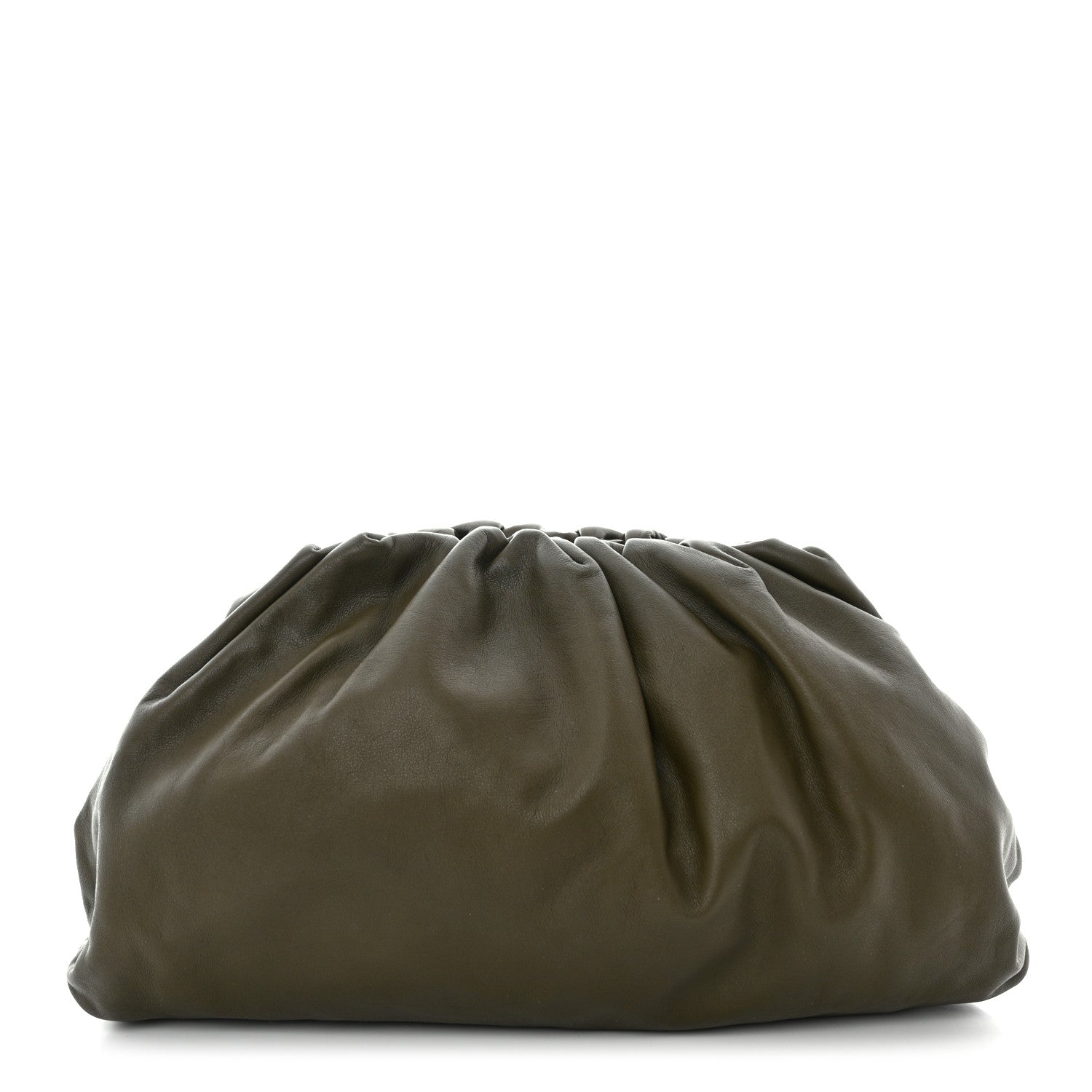 Bottega Veneta Smooth Butter Calf The Pouch Oversized Clutch Mud 1 of 10