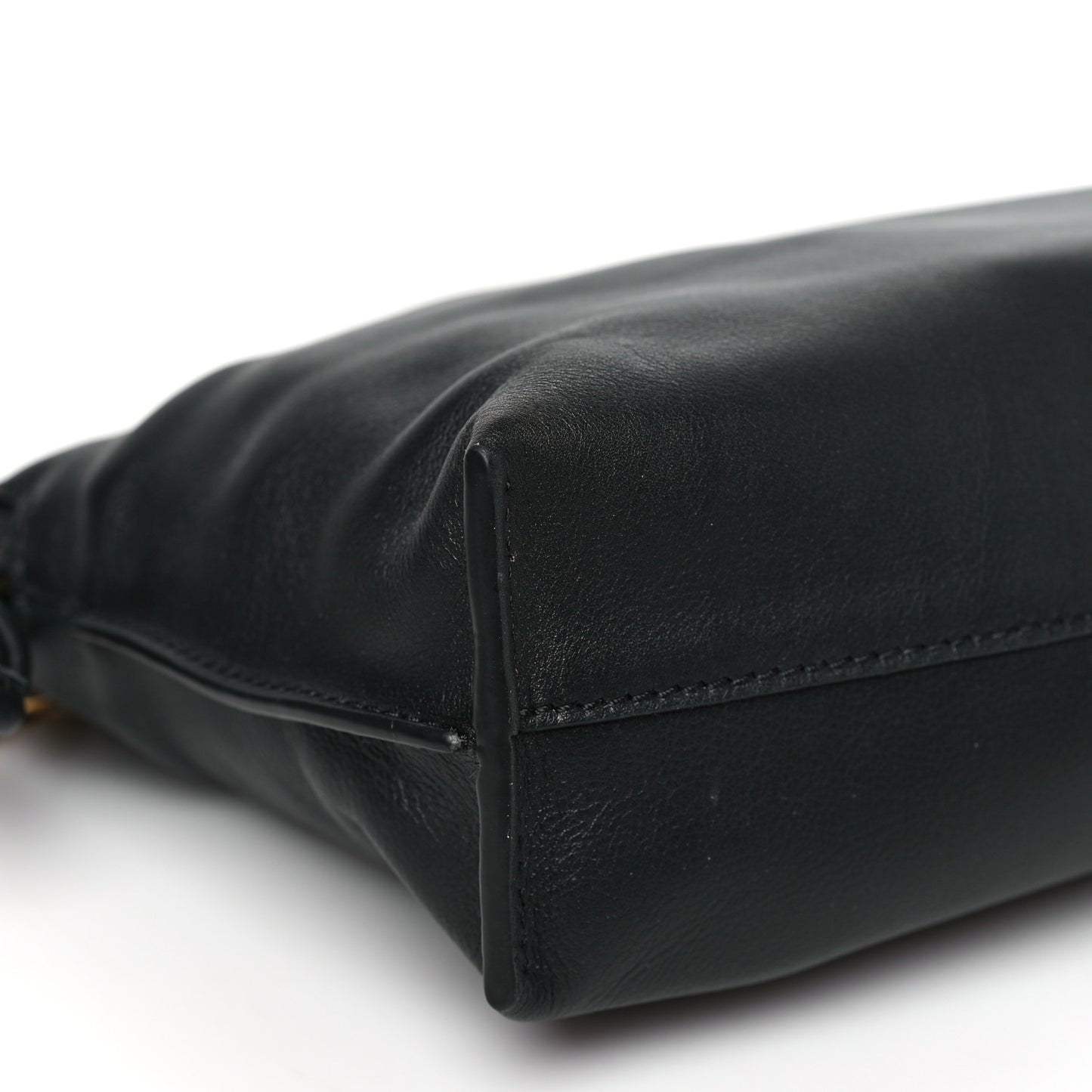 Mellow Nappa Donut Chain Flamenco Knot Clutch Black