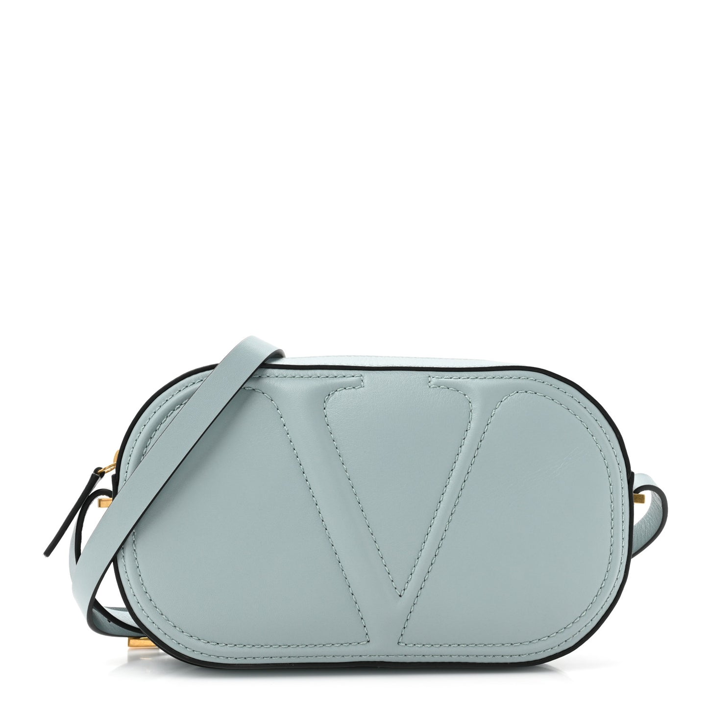 Vitello Small Logo Go Crossbody Bag Blue