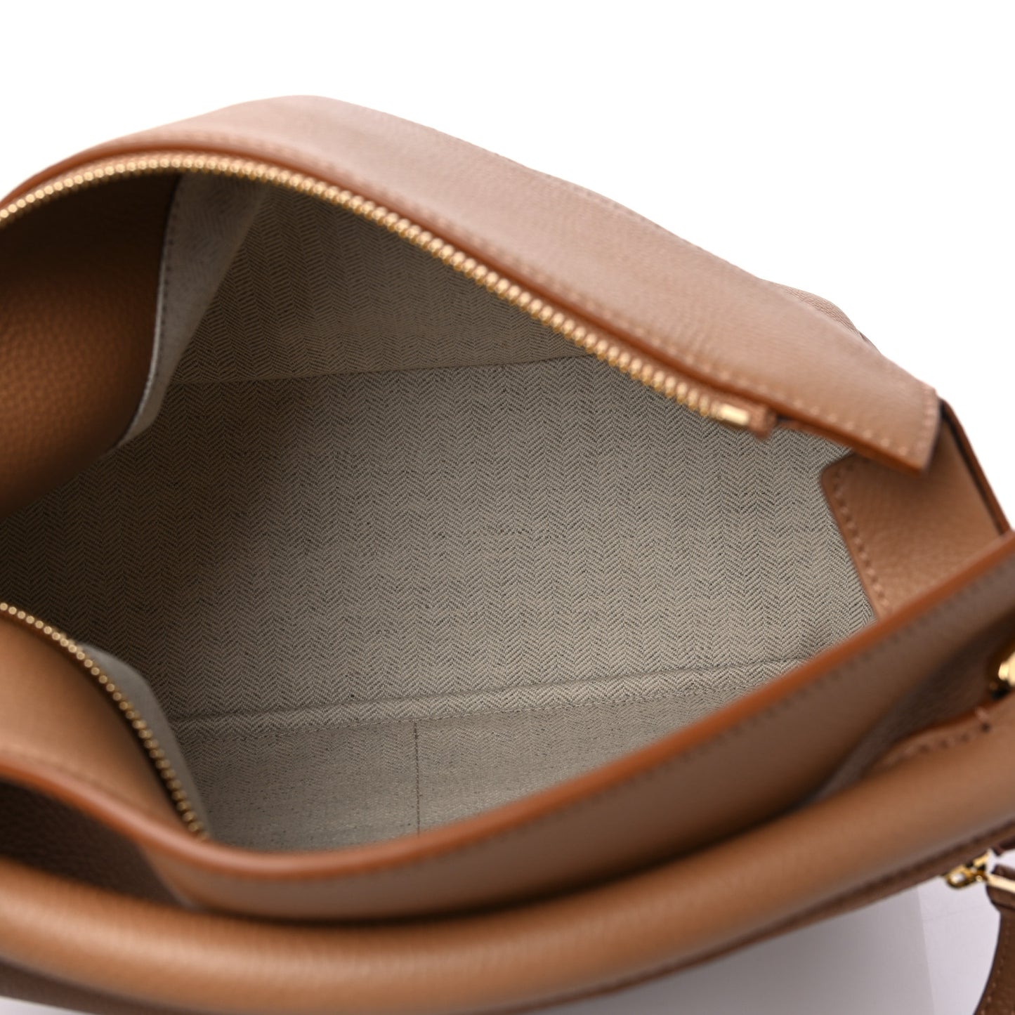 Calfskin Medium Puzzle Edge Bag Toffee