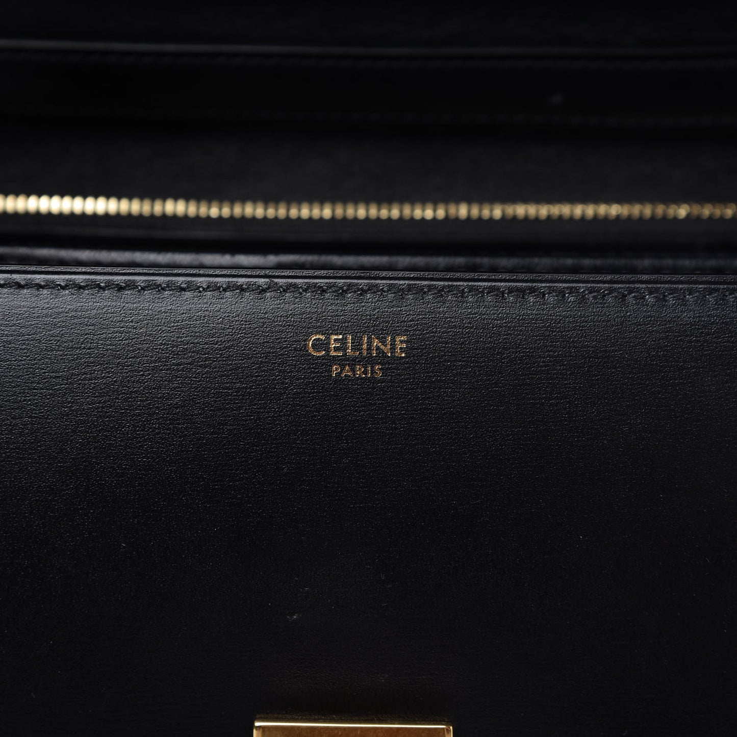 Box Calfskin Medium Classic Box Flap Bag Black