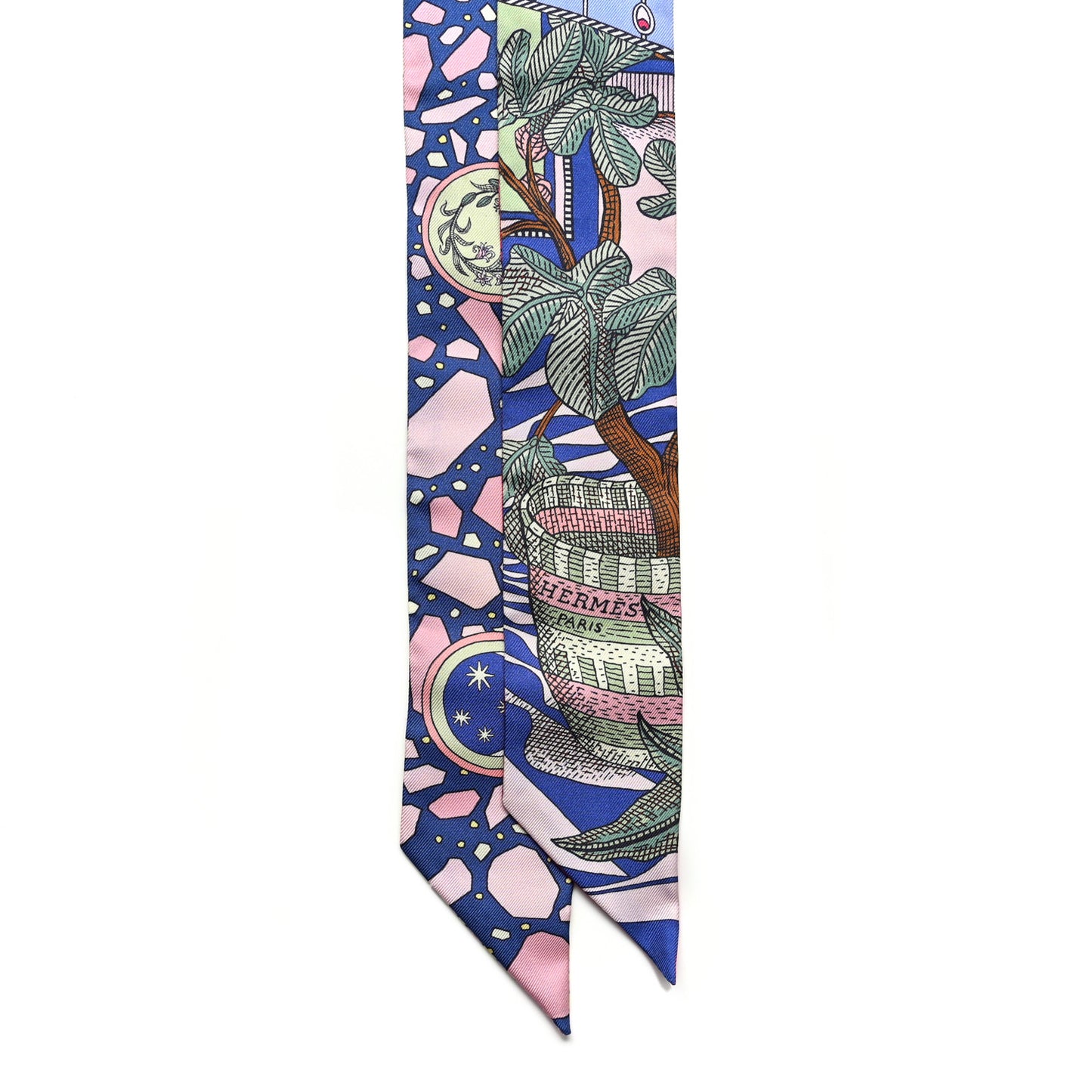 Silk La Danse Des Amazones Twilly Bleu Roy Vert Jaune