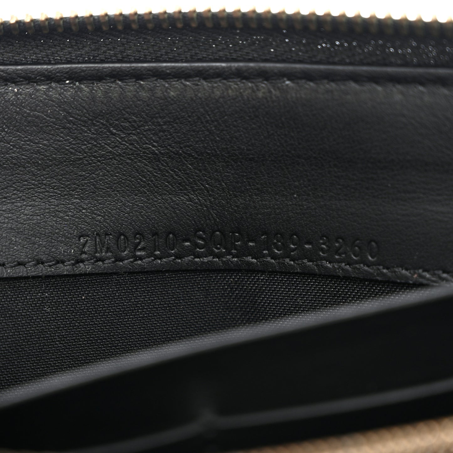 Vitello Century Metal Monster Eyes Zip Around Wallet Black