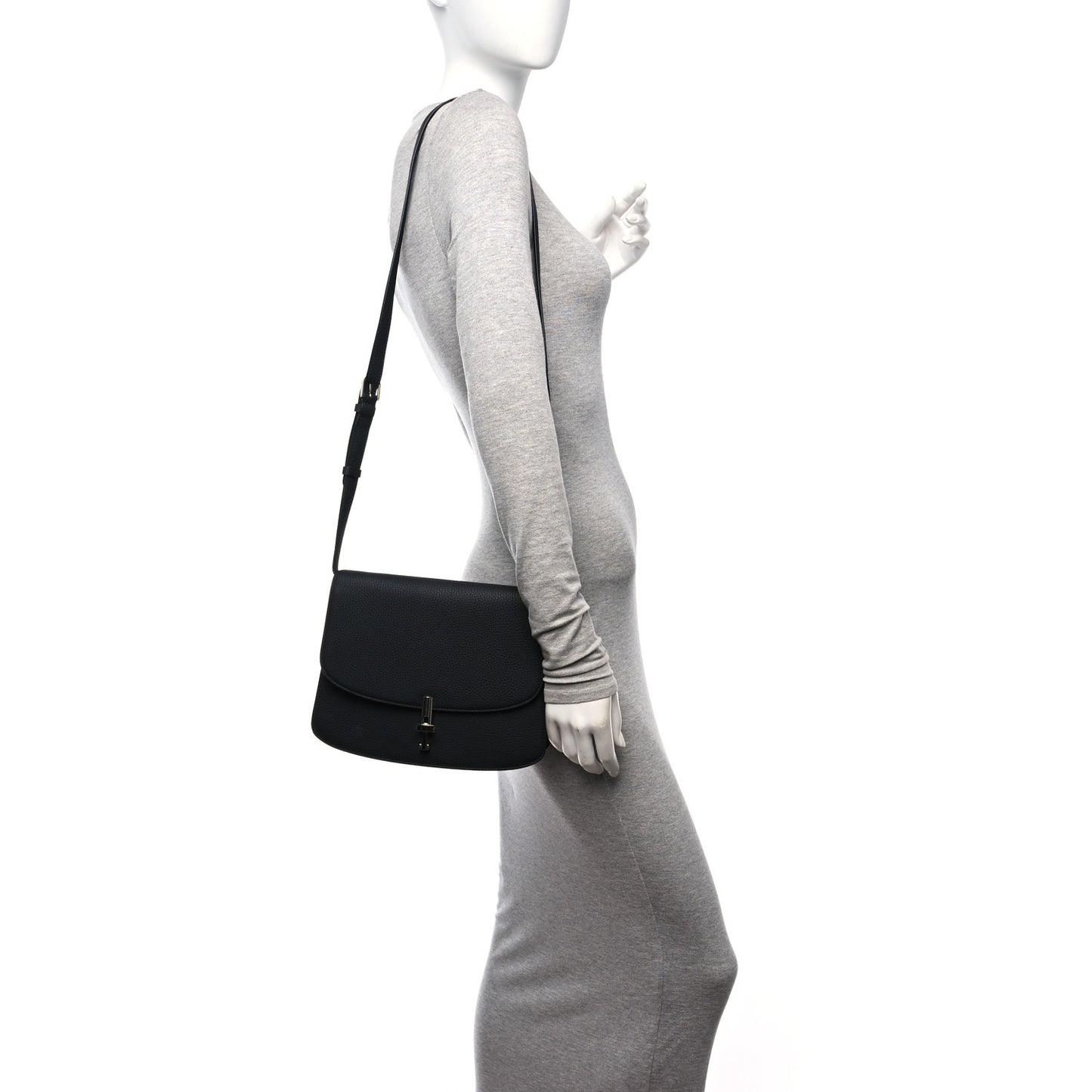 Grained Calfskin The Sofia 10 Crossbody Black